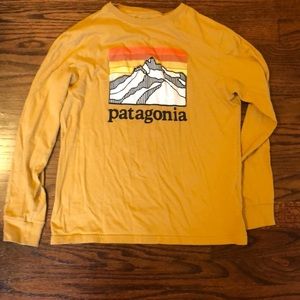 Mustard long sleeve Patagonia tee size Y M EUC
